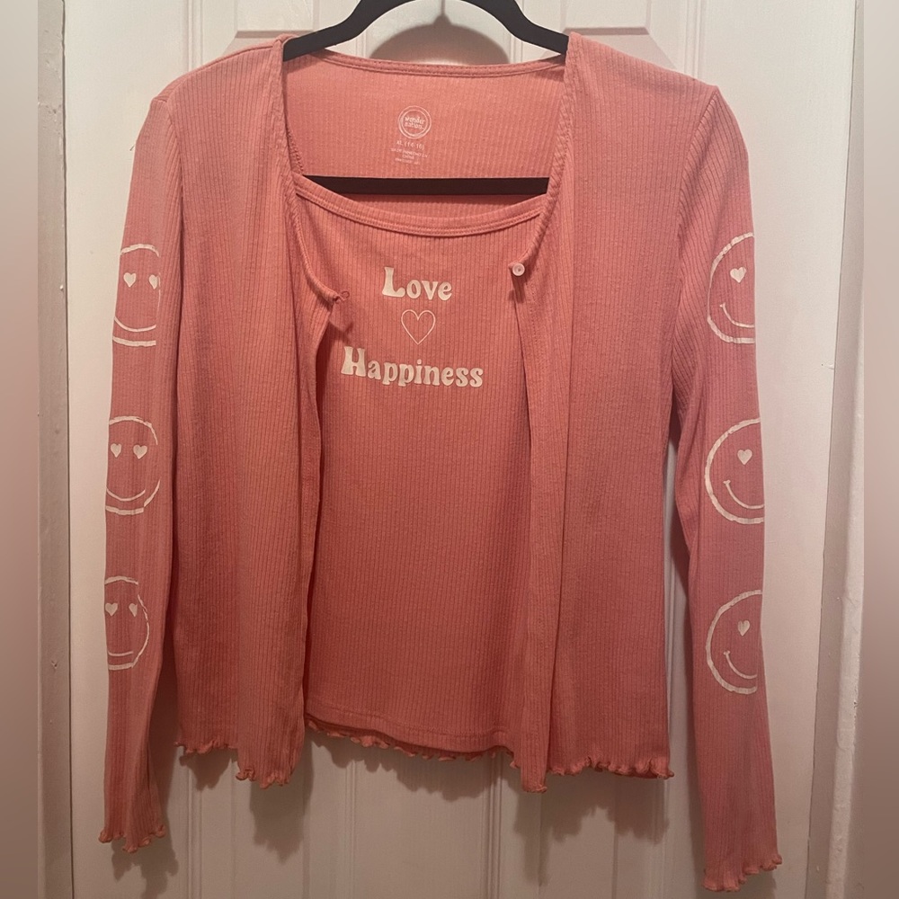 Girls Top Sweater With Built in Tank Top